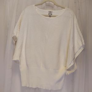 Worthington Ribbed Cape Sleeve Sweater